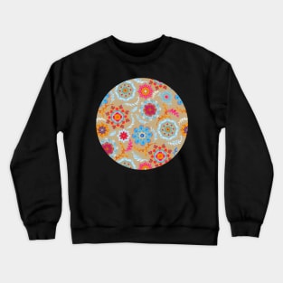 Brown Sugar Suzani Inspired Pattern Crewneck Sweatshirt